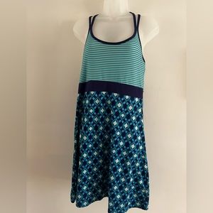 Tehama Athletic Dress, Size M, stripe and geometric pattern